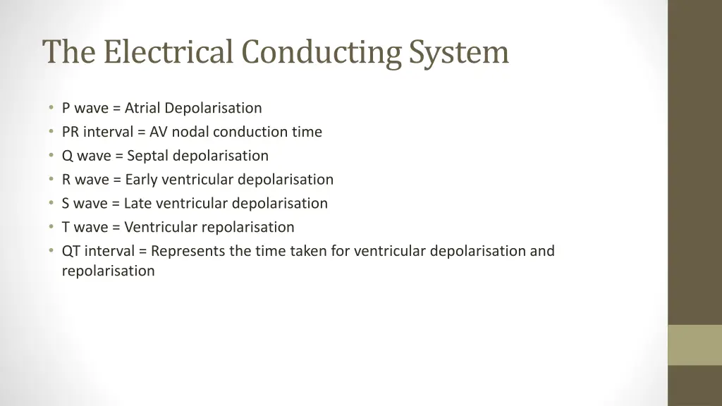 the electrical conducting system 5