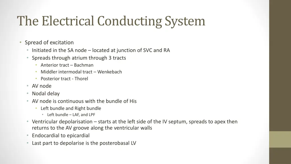 the electrical conducting system