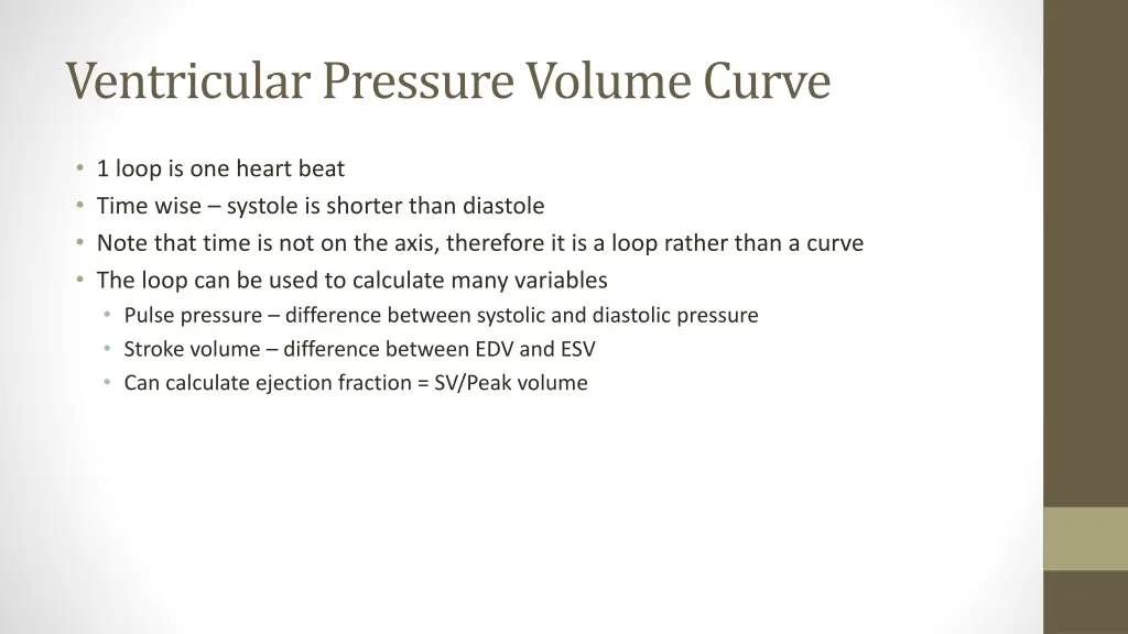 ventricular pressure volume curve