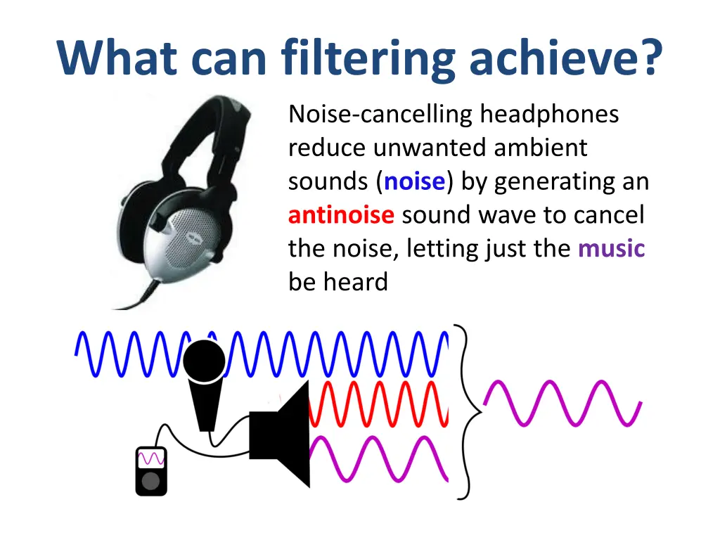 what can filtering achieve noise cancelling