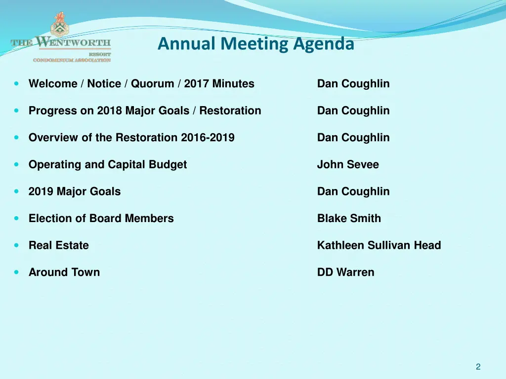 annual meeting agenda