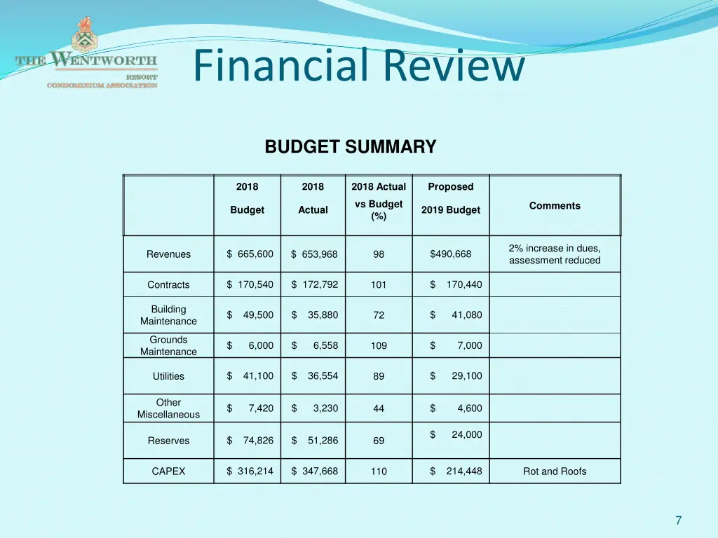 financial review