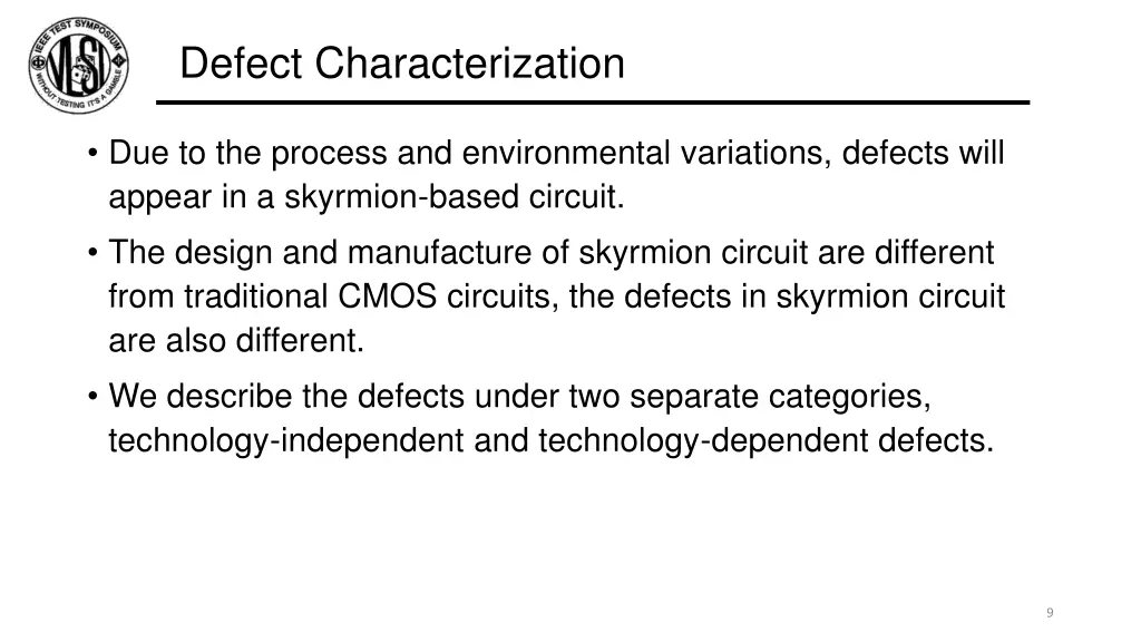 defect characterization