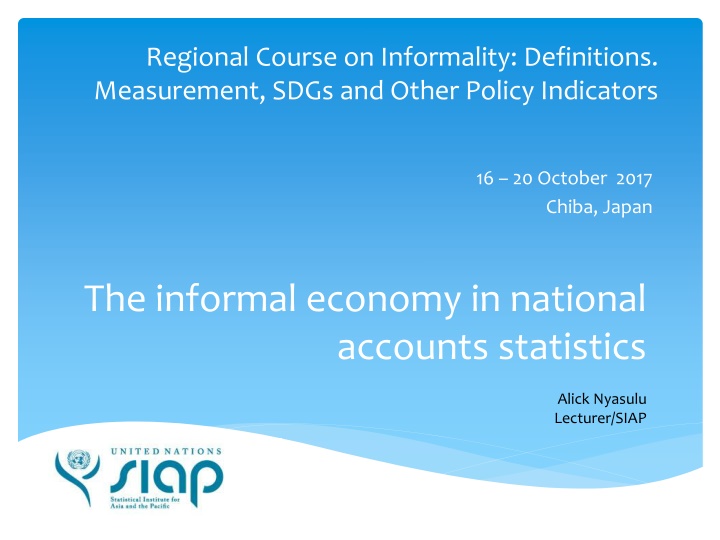 regional course on informality definitions