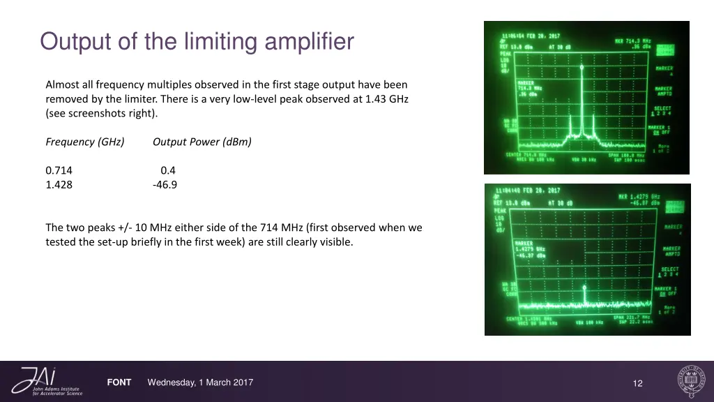 output of the limiting amplifier 2