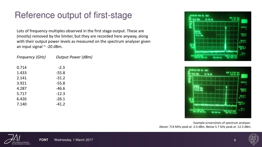 reference output of first stage 2