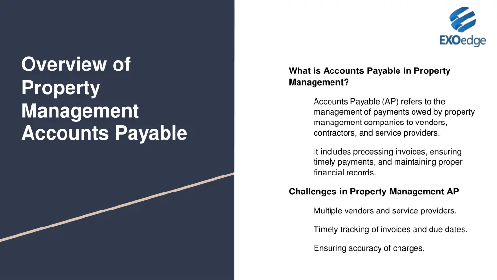 overview of property management accounts payable