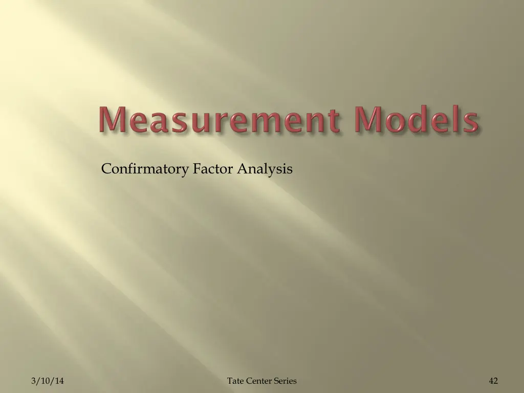 confirmatory factor analysis