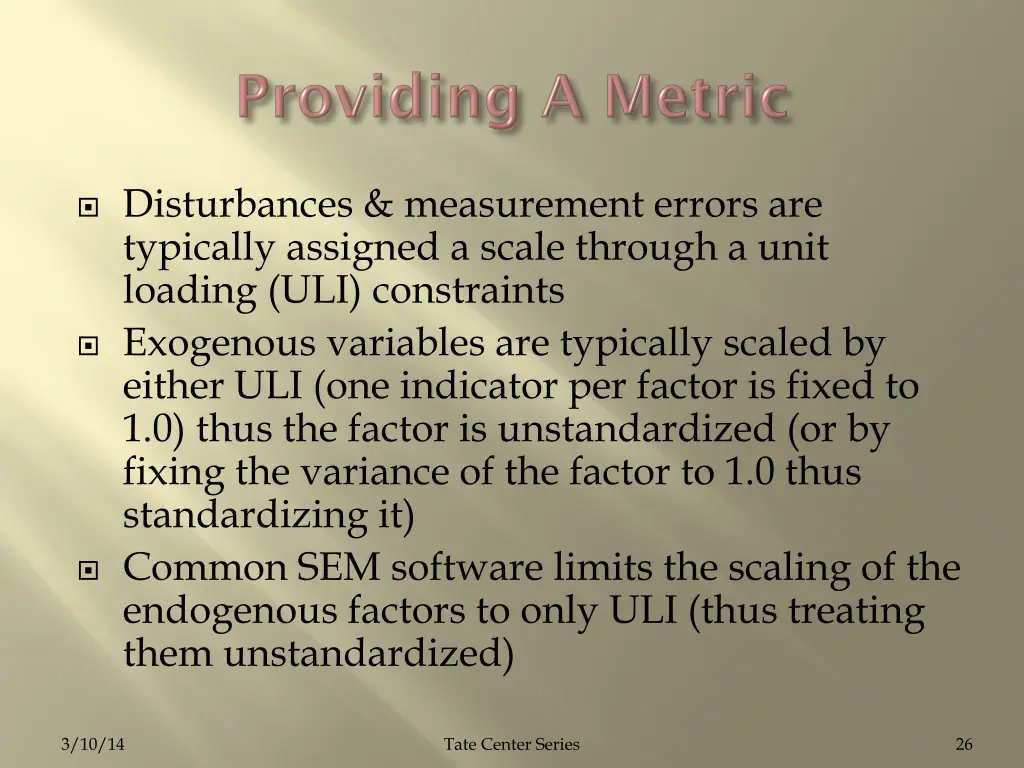 disturbances measurement errors are typically