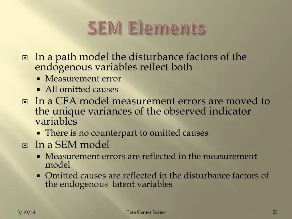 in a path model the disturbance factors