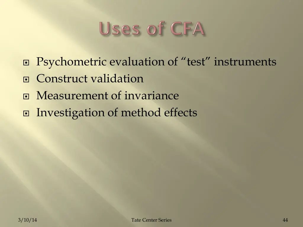 psychometric evaluation of test instruments