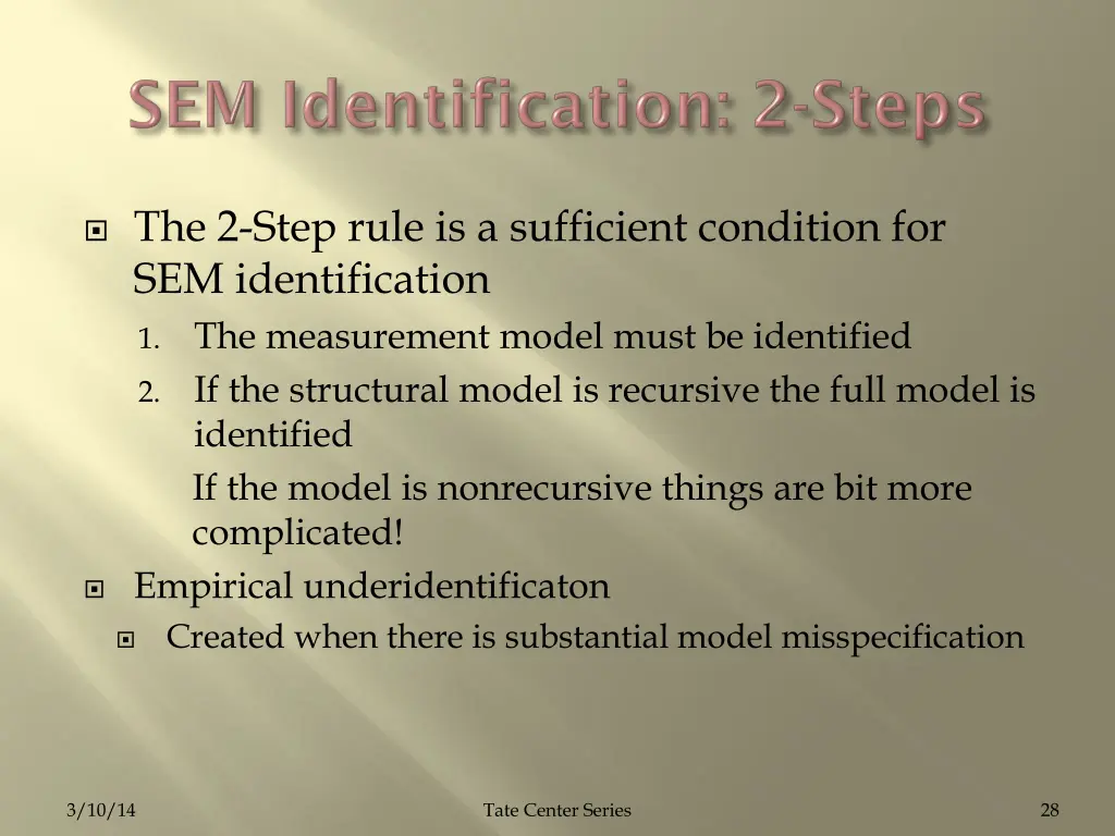 the 2 step rule is a sufficient condition