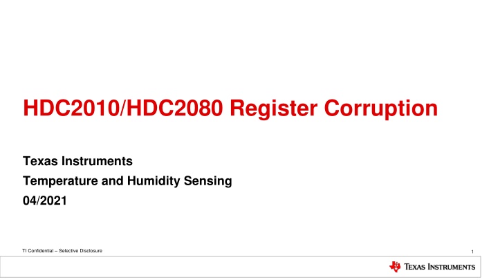 hdc2010 hdc2080 register corruption