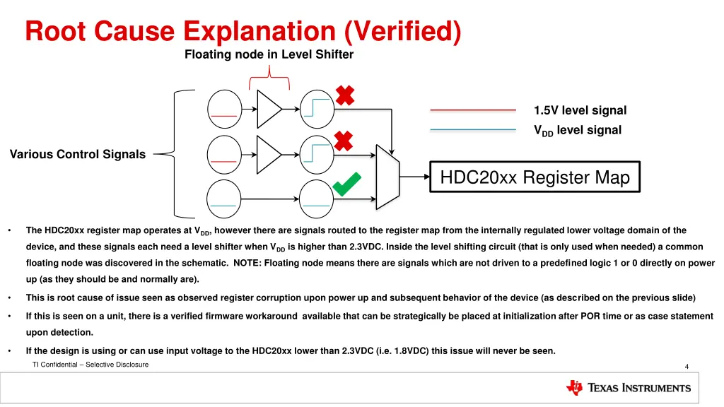 root cause explanation verified floating node