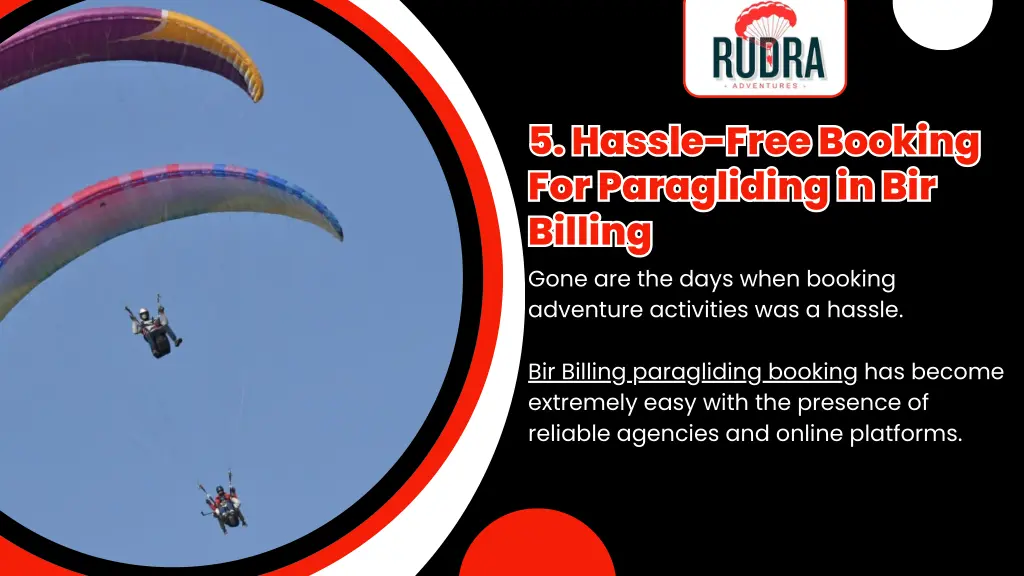 5 hassle free booking for paragliding