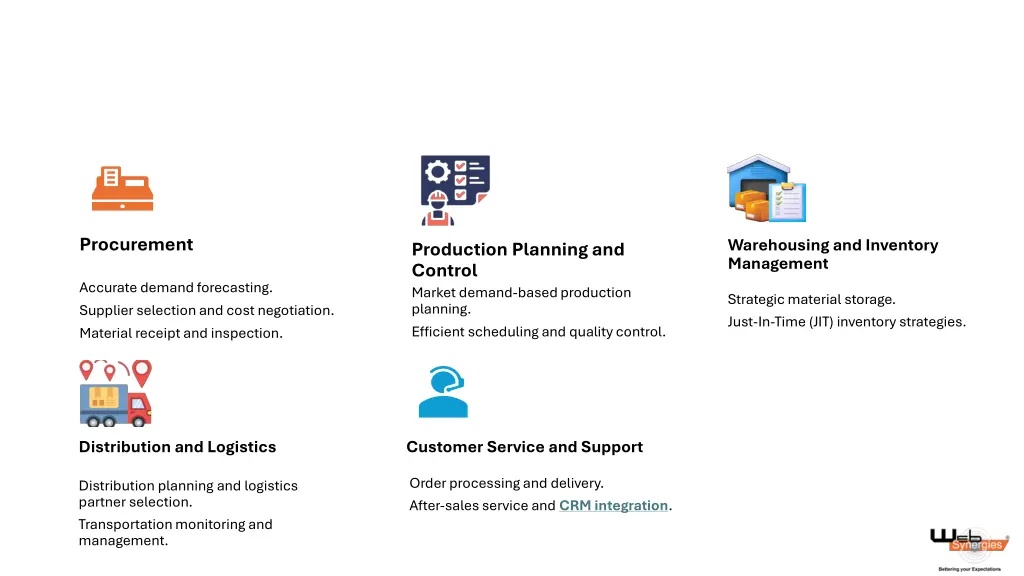 key operational flows for optimization