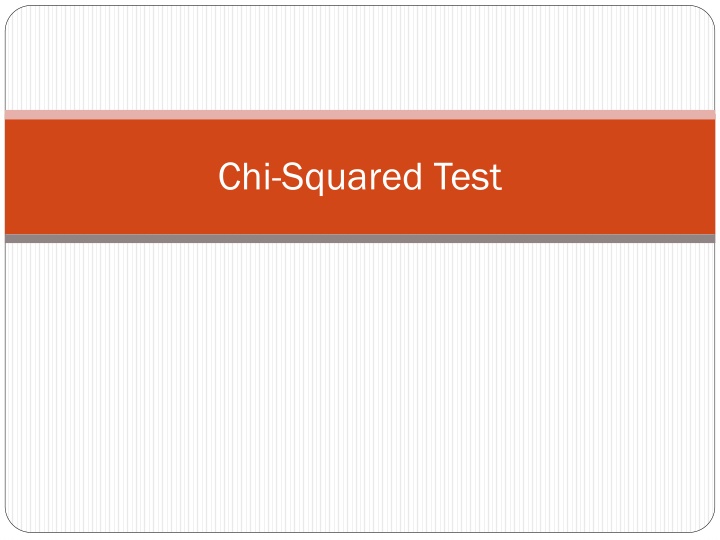 chi squared test