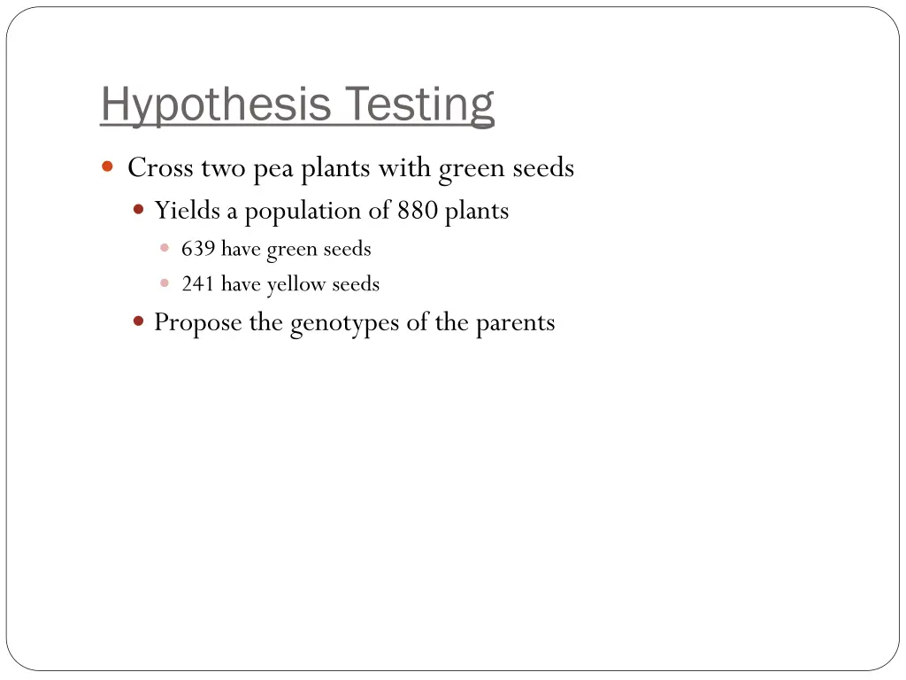 hypothesis testing