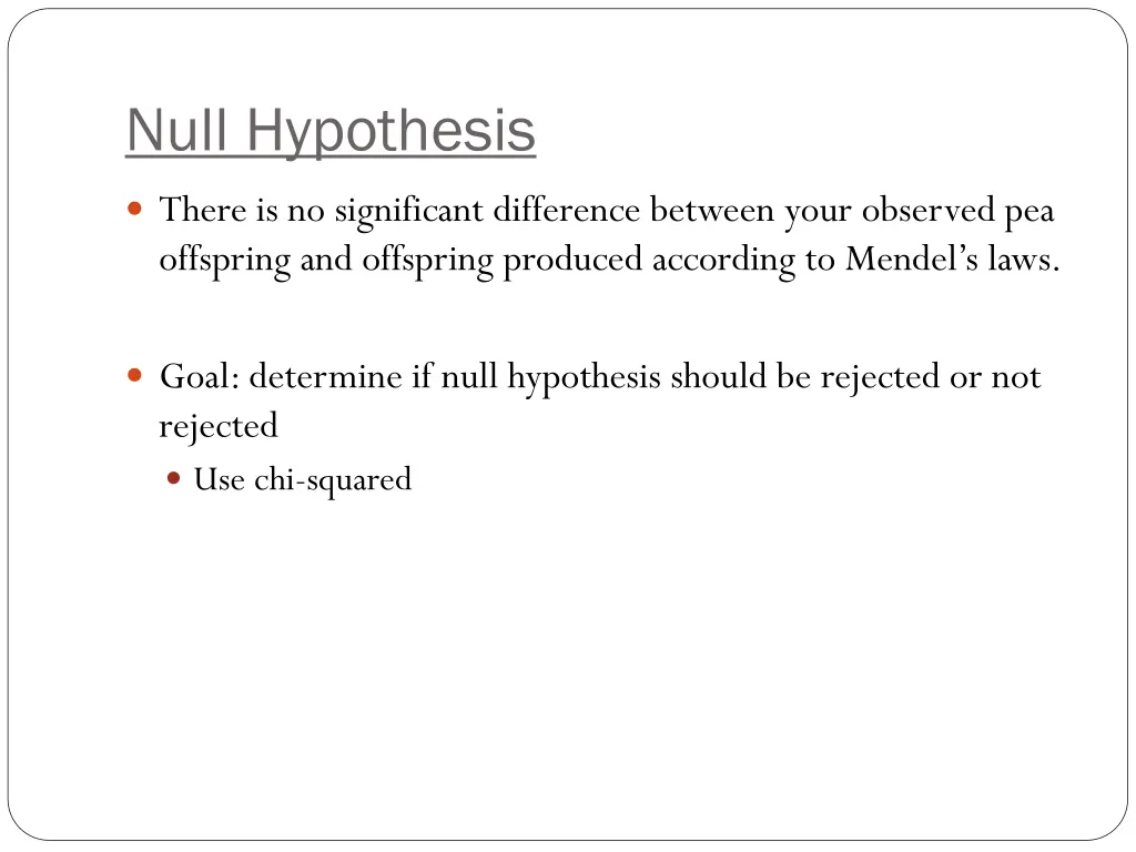 null hypothesis