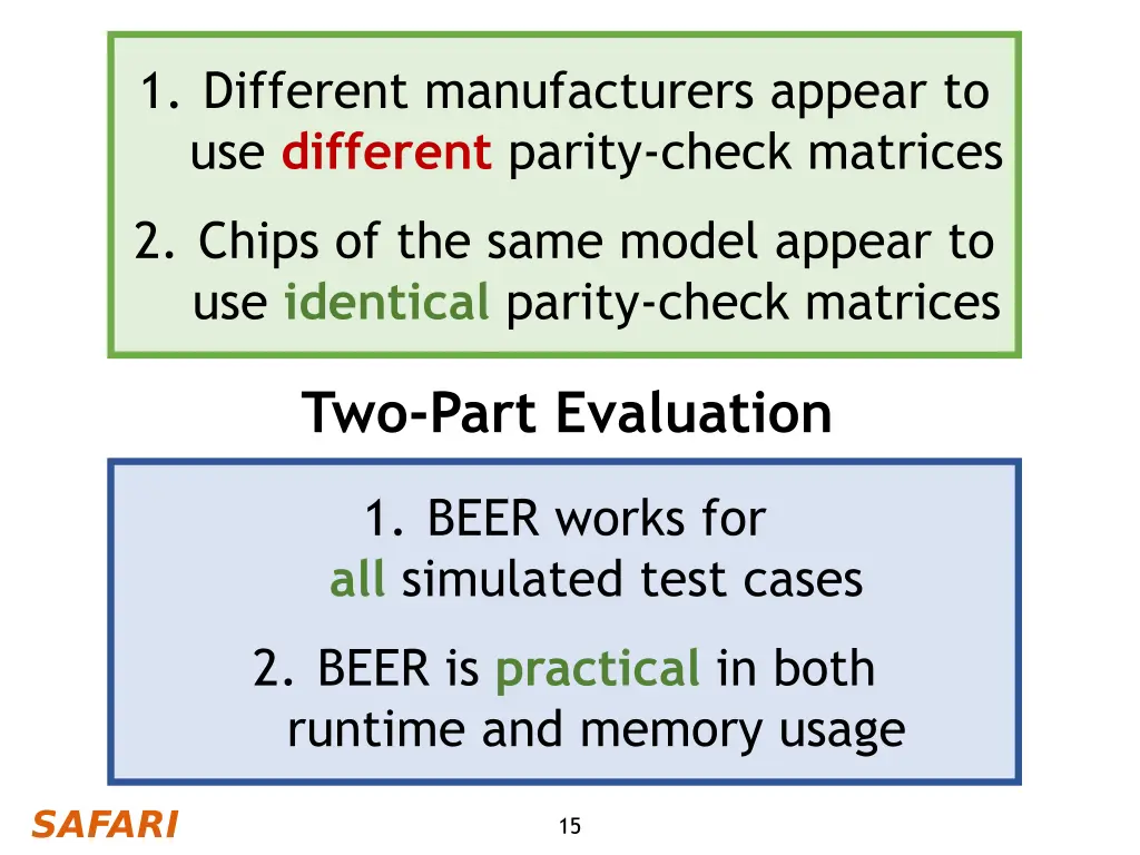 1 different manufacturers appear to use different