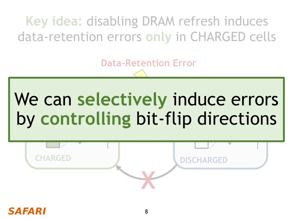 key idea disabling dram refresh induces data 1