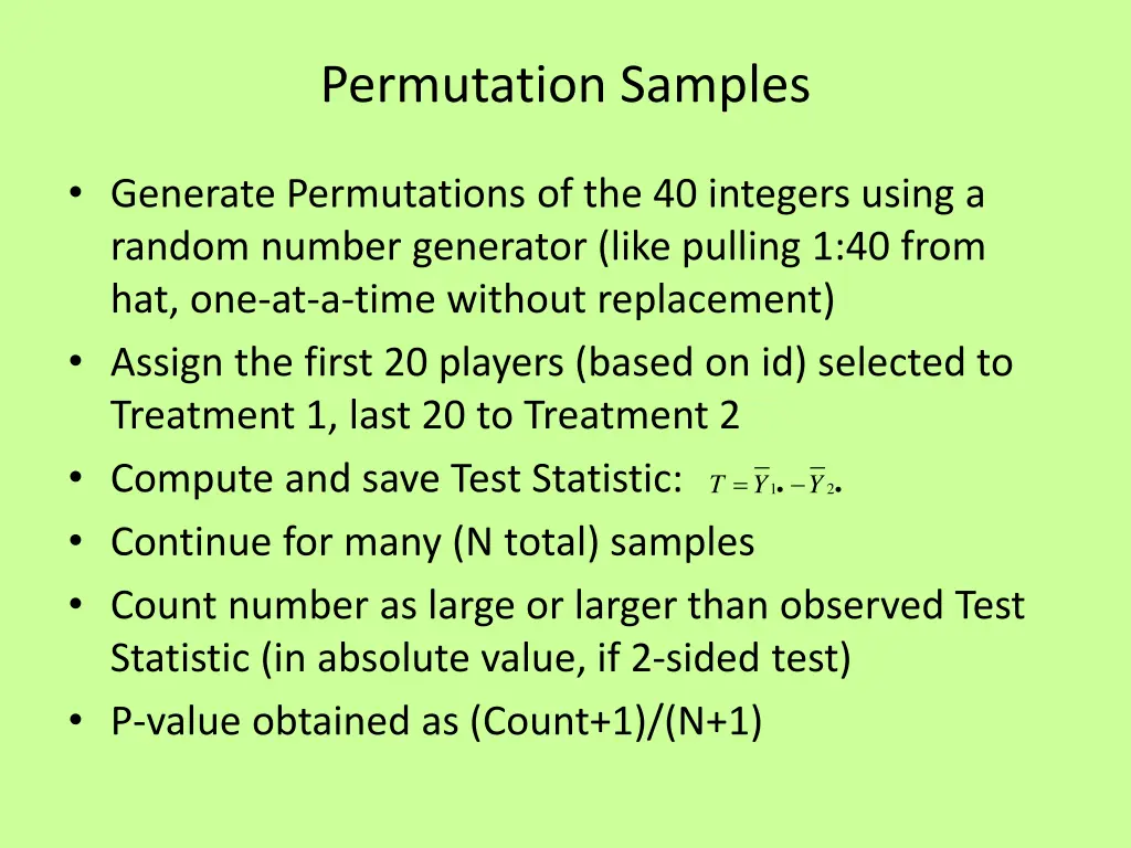 permutation samples