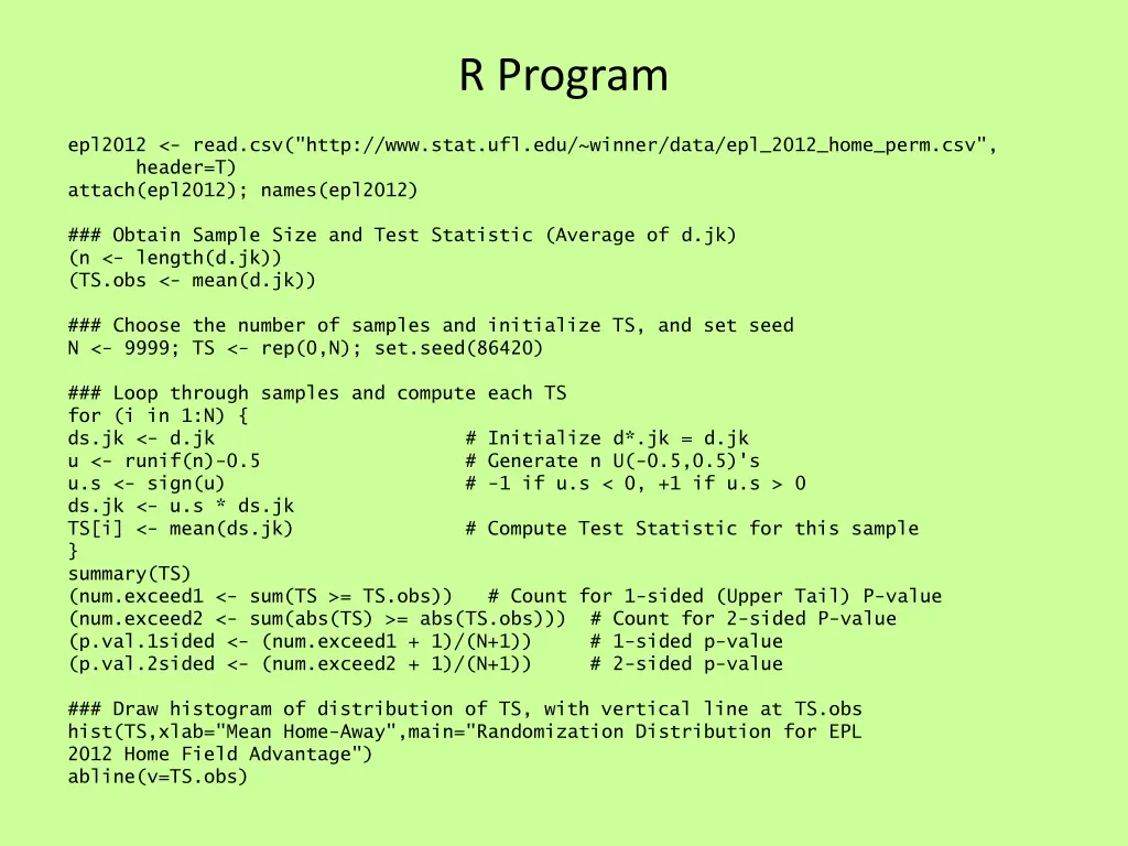 r program 1