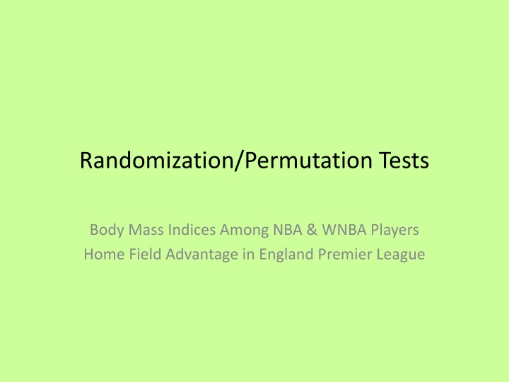 randomization permutation tests