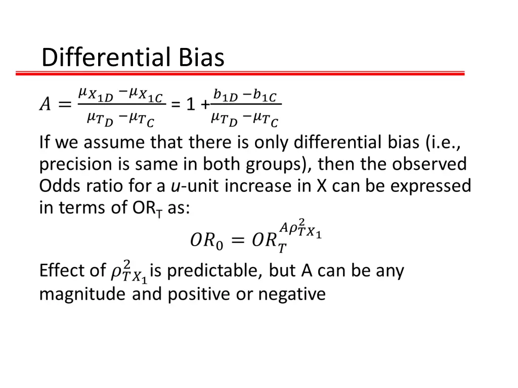 differential bias