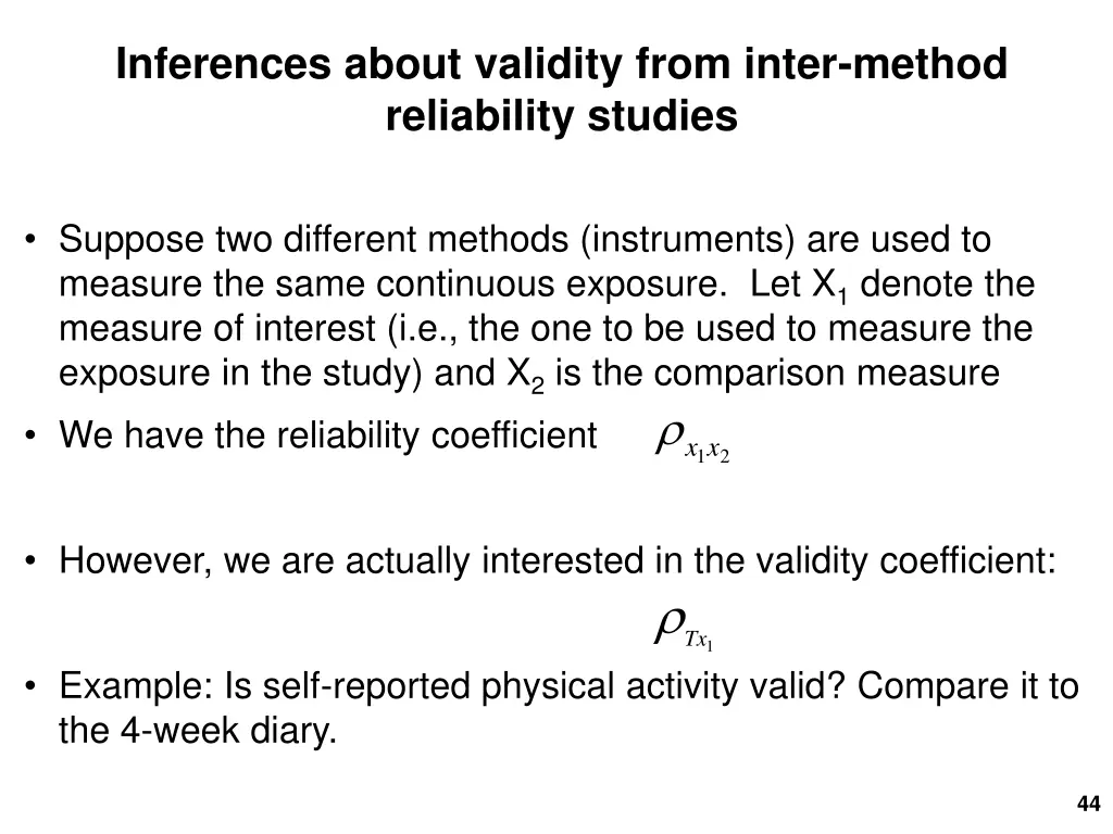 inferences about validity from inter method