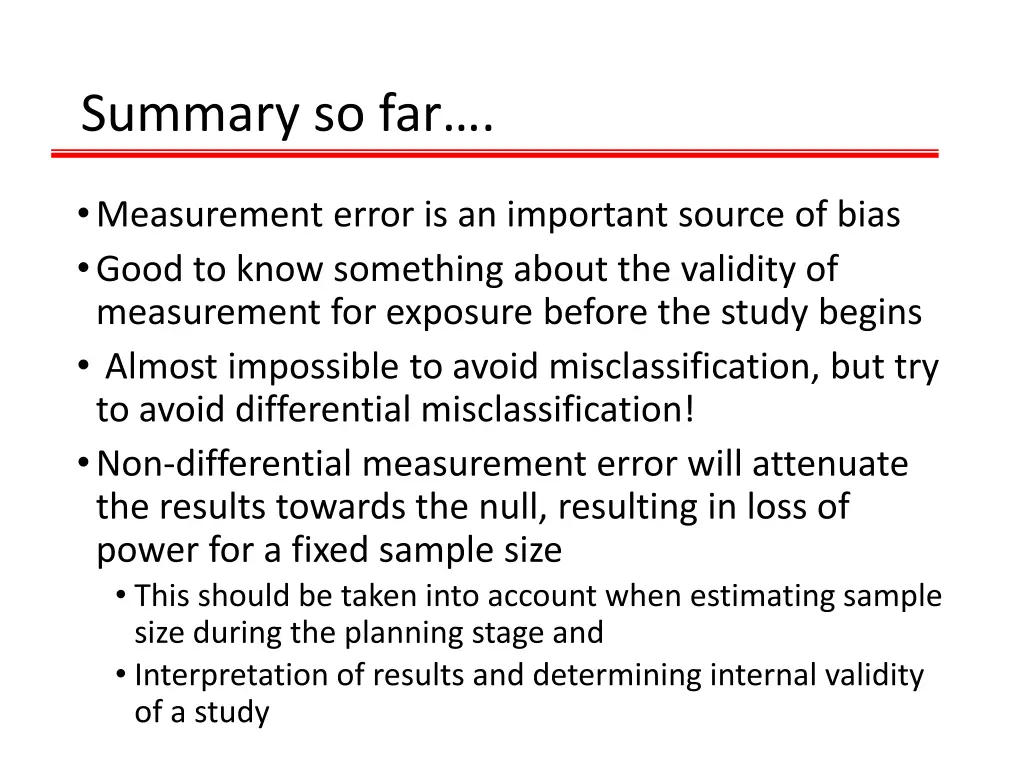 summary so far 1