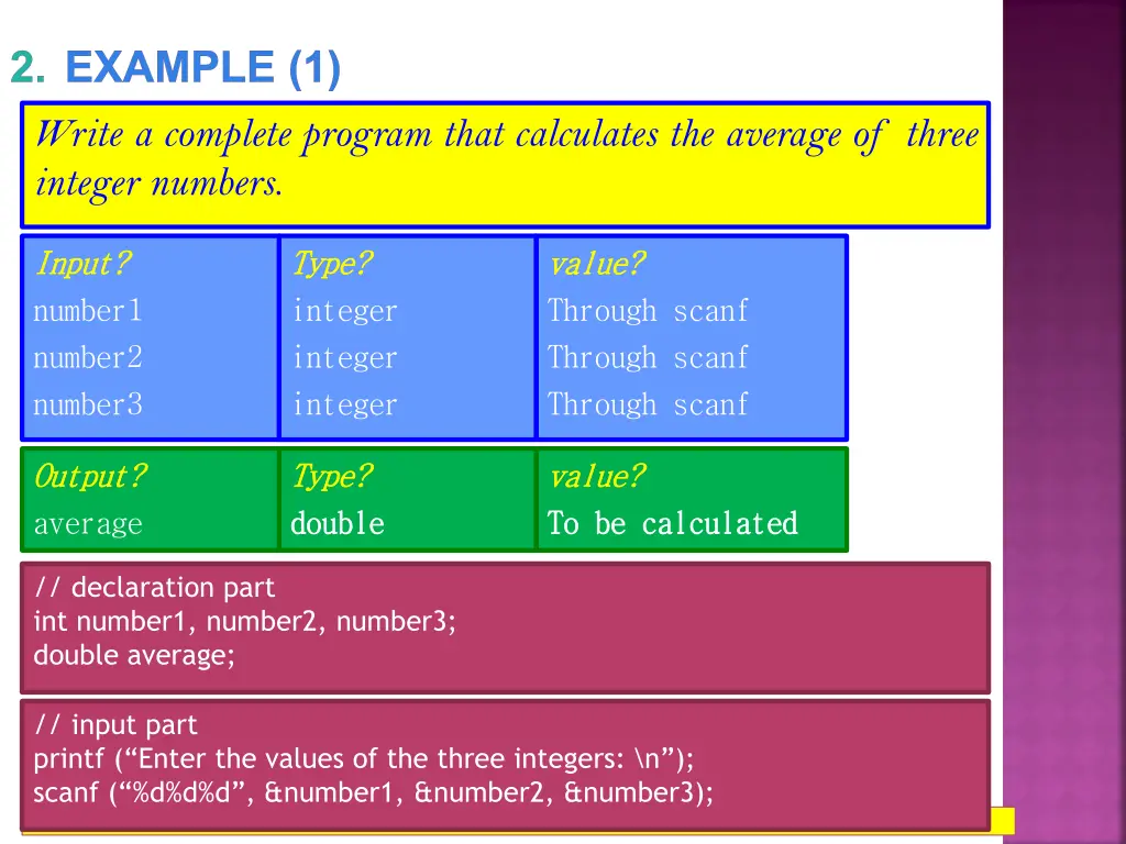 2 example 1 write a complete program that