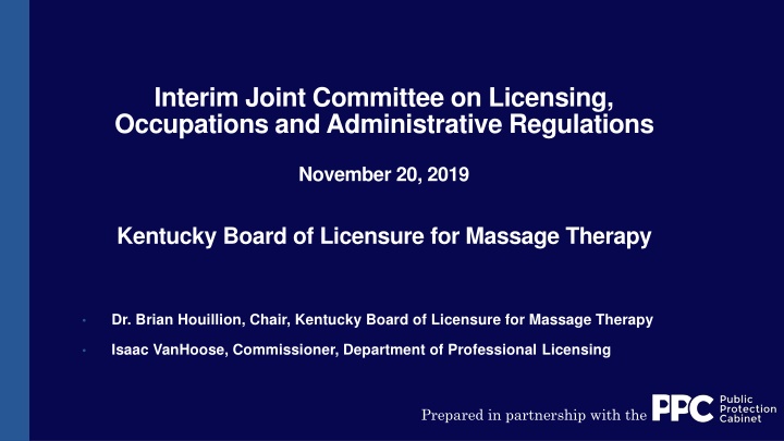 interim joint committee on licensing occupations