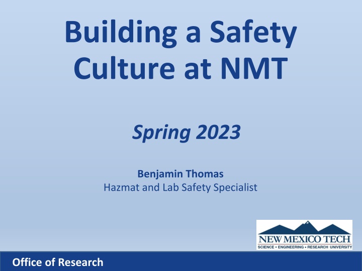 building a safety culture at nmt