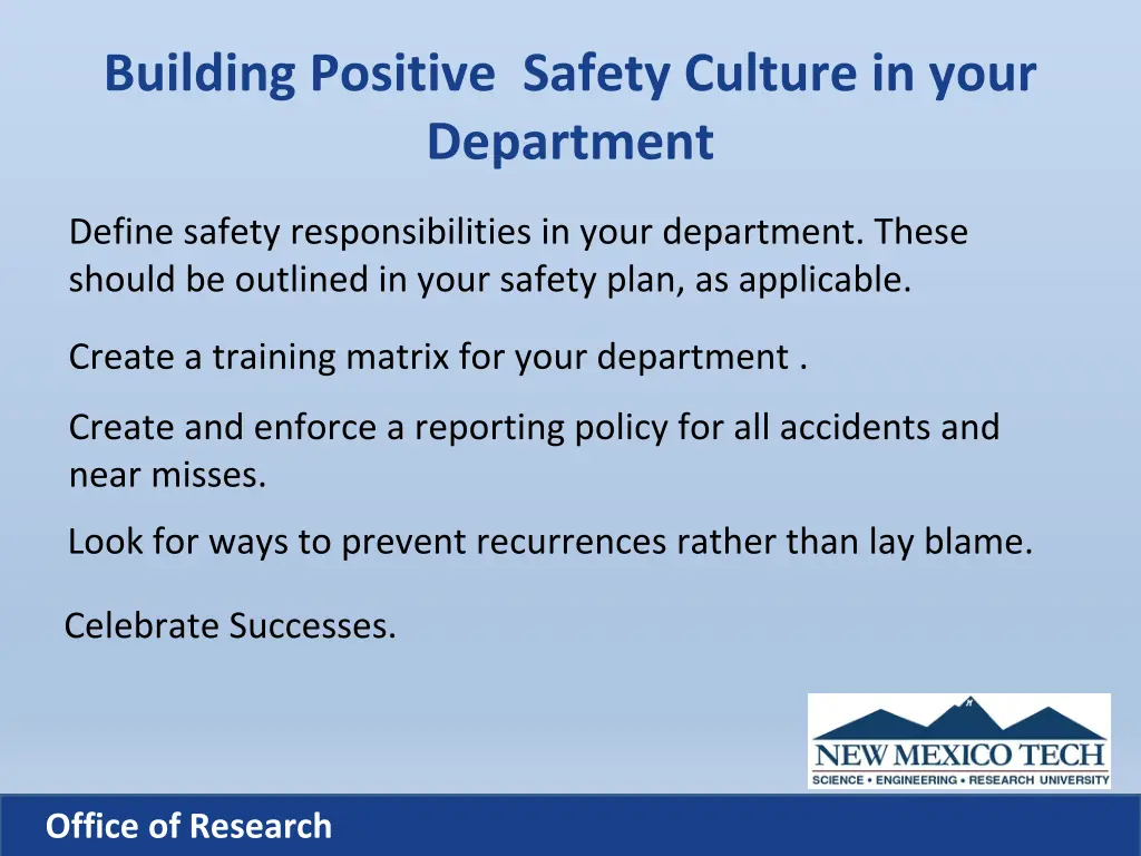 building positive safety culture in your