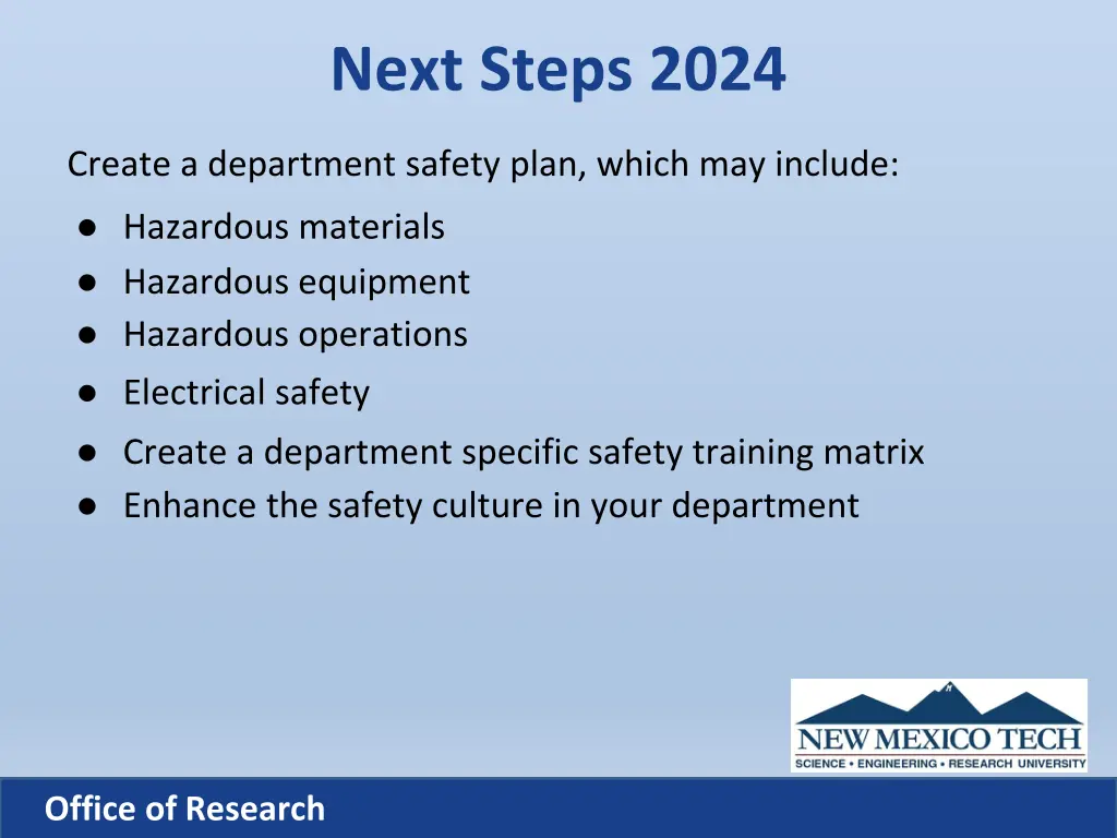 next steps 2024