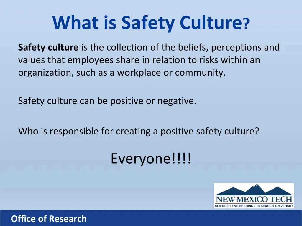 what is safety culture