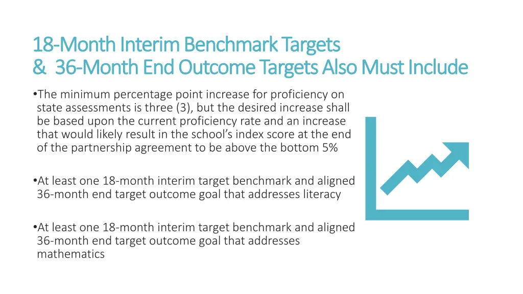 18 18 month interim benchmark targets month 1