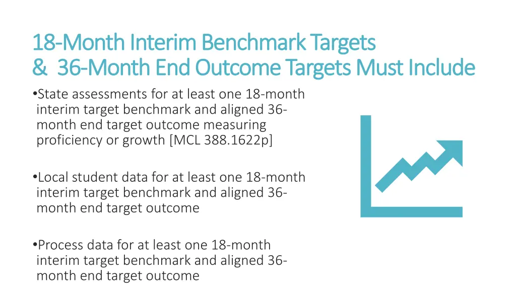 18 18 month interim benchmark targets month