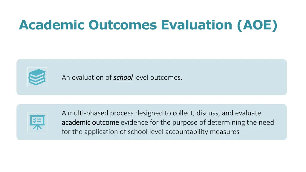 academic outcomes evaluation aoe 1