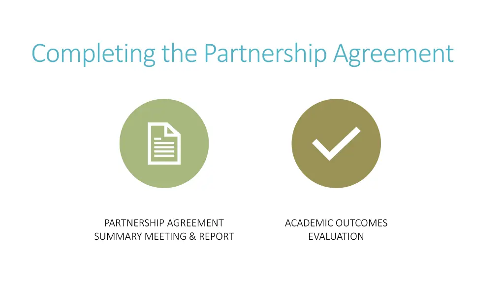 completing the partnership agreement