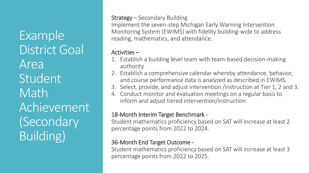 strategy strategy secondary building implement