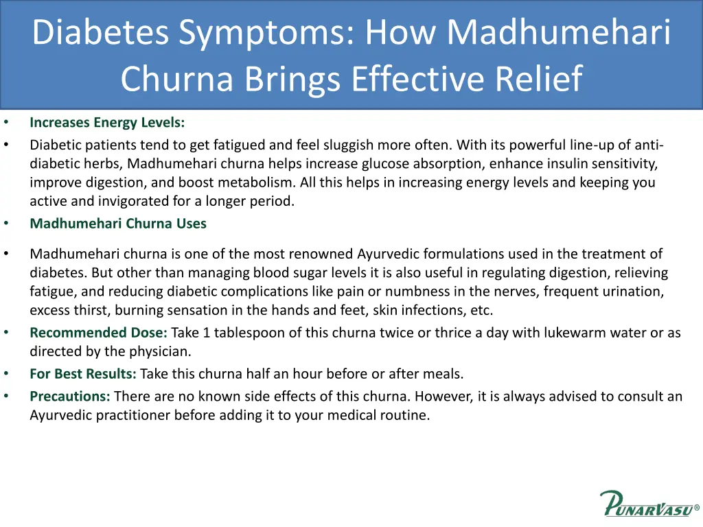 diabetes symptoms how madhumehari churna brings 3