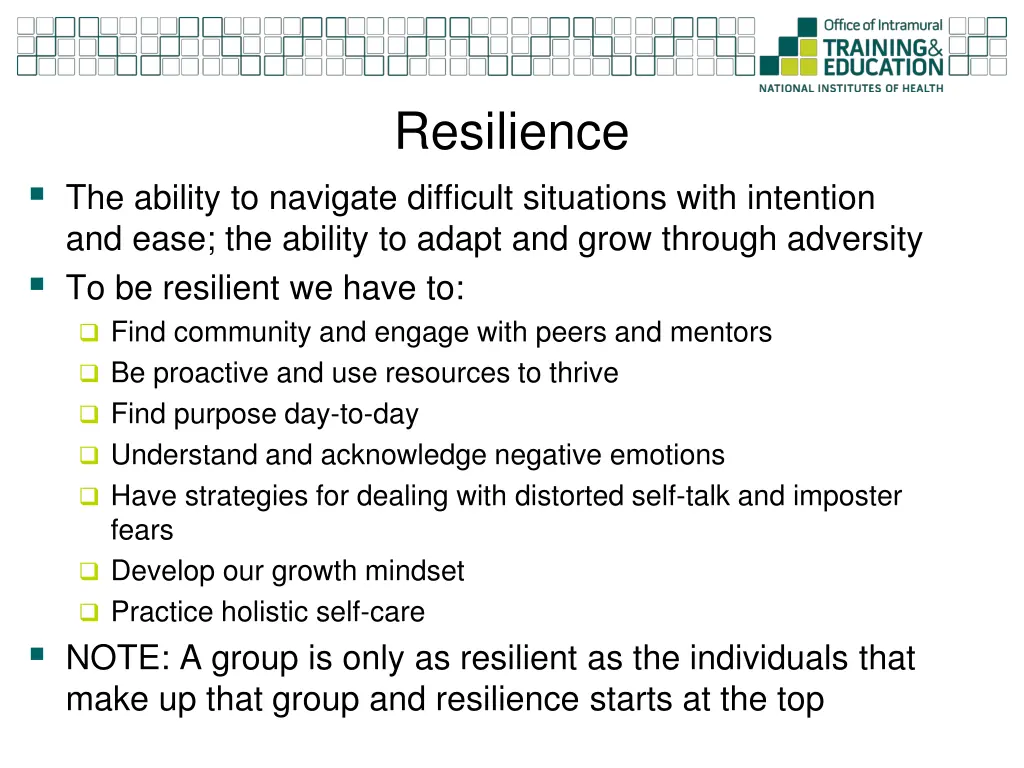 resilience