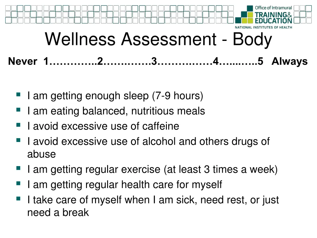 wellness assessment body