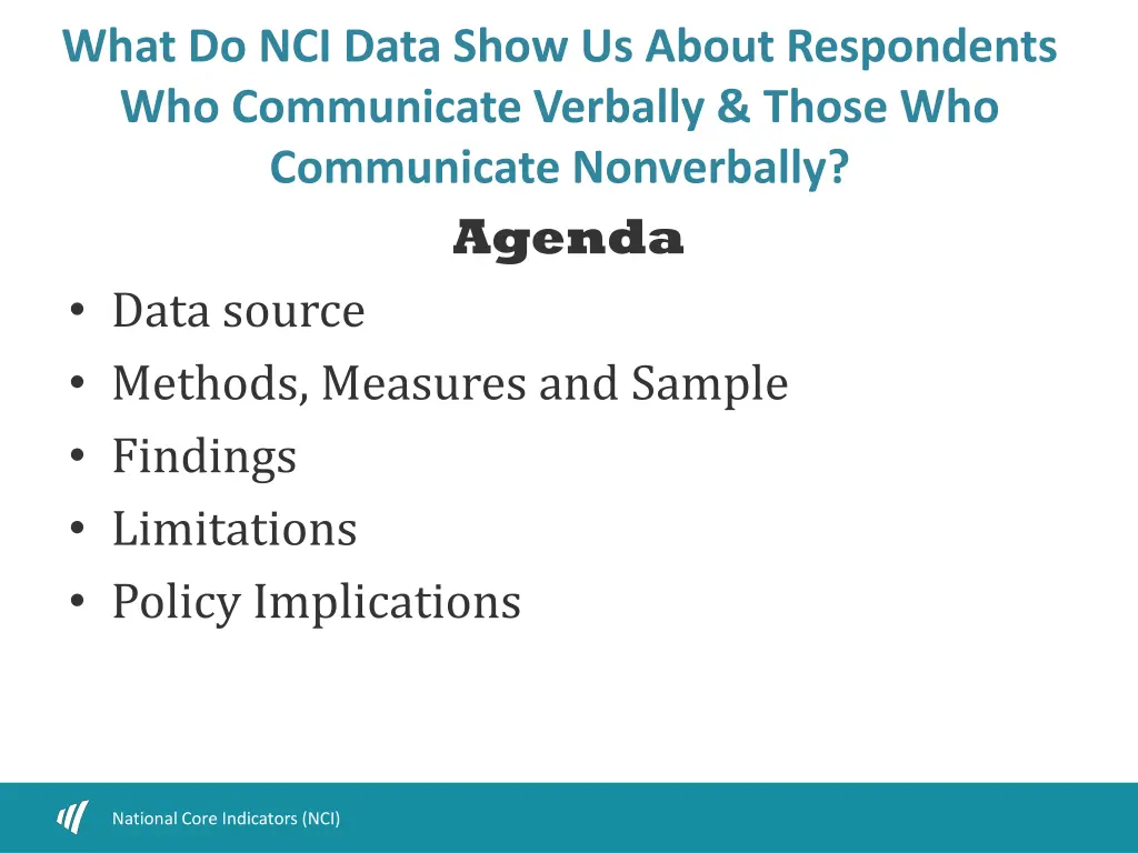 what do nci data show us about respondents