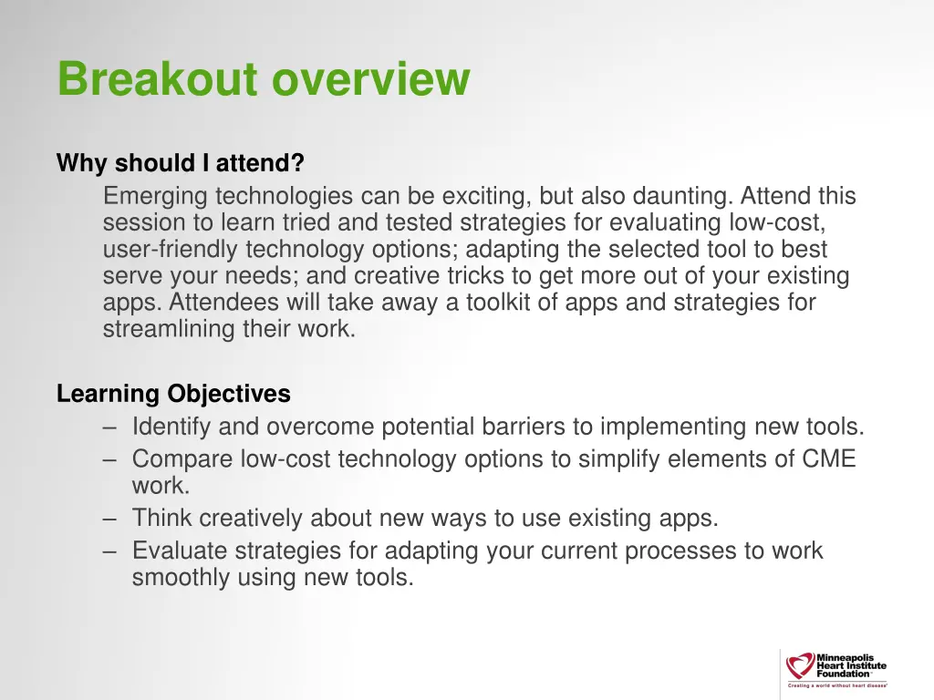 breakout overview