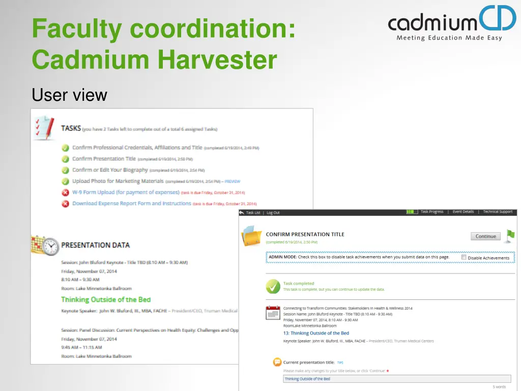 faculty coordination cadmium harvester 1