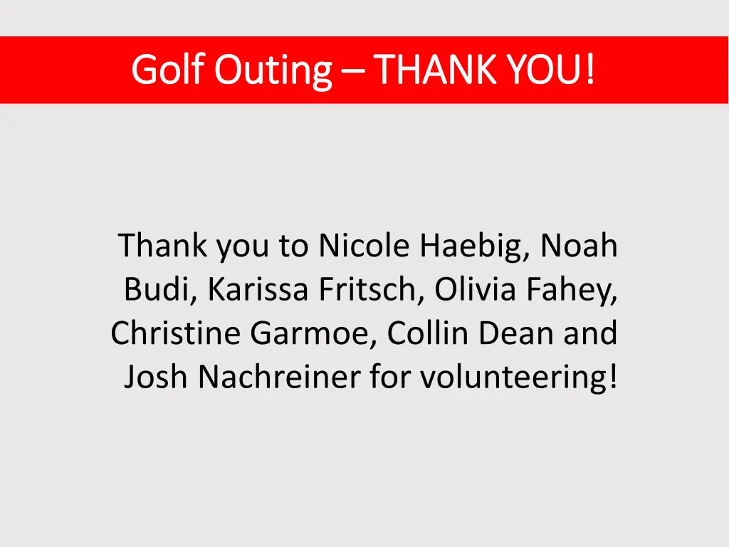 golf outing golf outing thank you