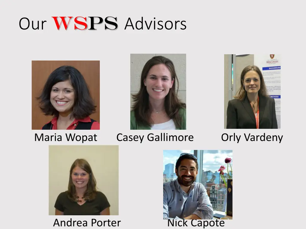 our wsps advisors